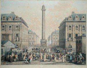 Charles-Ferdinand de France (1778-1820) Duc de Berry returning to the Tuileries through the Place Vendome, 1814